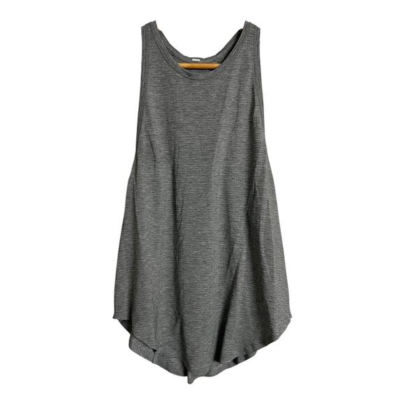Lululemon Gray Athletic Tank Shirt Top Open Side Workout Gym Running S M - Picture 1 of 3